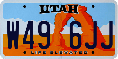UT license plate W496JJ