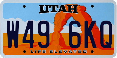 UT license plate W496KQ