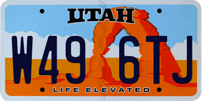 UT license plate W496TJ