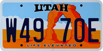 UT license plate W497OE