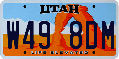 UT license plate W498DM