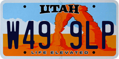UT license plate W499LP