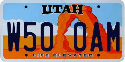 UT license plate W500AM