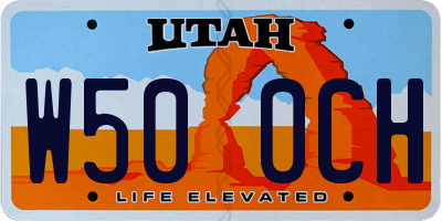 UT license plate W500CH