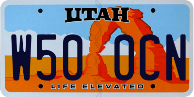 UT license plate W500CN