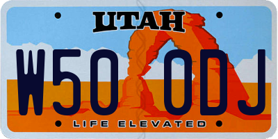 UT license plate W500DJ