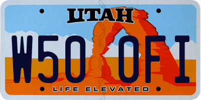 UT license plate W500FI
