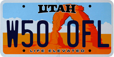 UT license plate W500FL