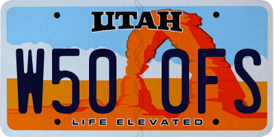 UT license plate W500FS