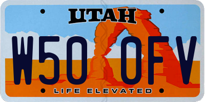 UT license plate W500FV