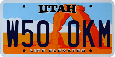 UT license plate W500KM