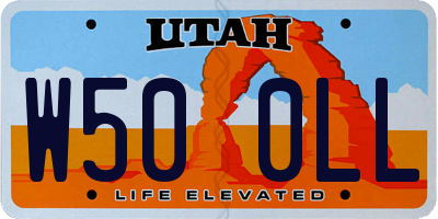 UT license plate W500LL