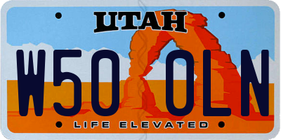 UT license plate W500LN