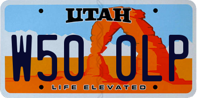 UT license plate W500LP