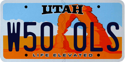 UT license plate W500LS