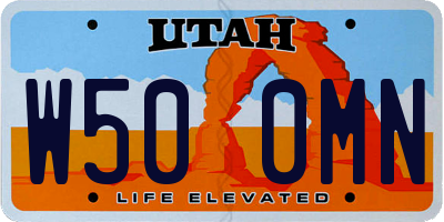 UT license plate W500MN