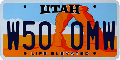 UT license plate W500MW