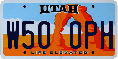 UT license plate W500PH