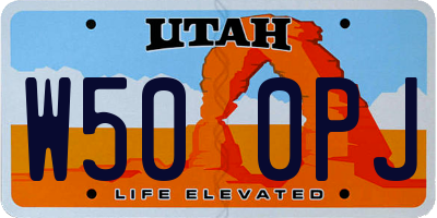 UT license plate W500PJ