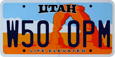 UT license plate W500PM