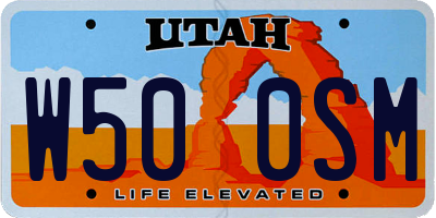 UT license plate W500SM
