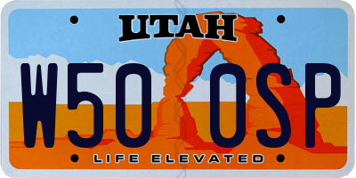 UT license plate W500SP