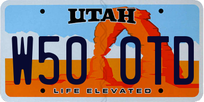 UT license plate W500TD