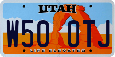 UT license plate W500TJ