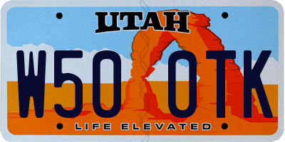 UT license plate W500TK