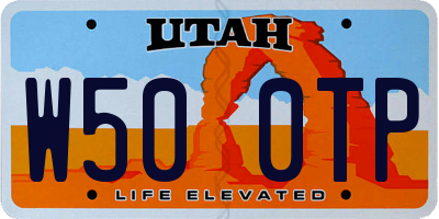 UT license plate W500TP