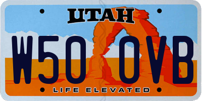 UT license plate W500VB