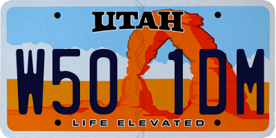 UT license plate W501DM