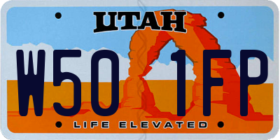 UT license plate W501FP