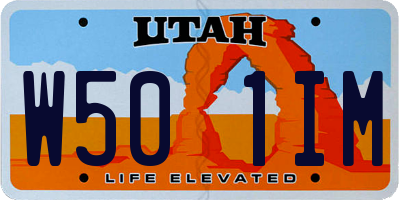 UT license plate W501IM