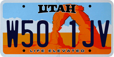 UT license plate W501JV