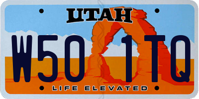 UT license plate W501TQ