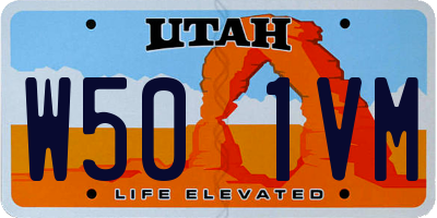 UT license plate W501VM
