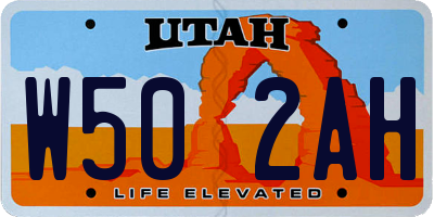 UT license plate W502AH