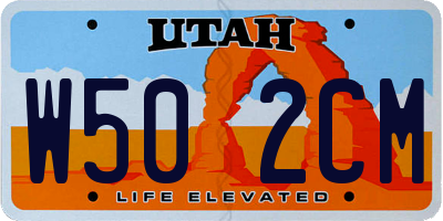 UT license plate W502CM