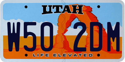 UT license plate W502DM
