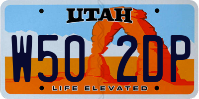 UT license plate W502DP