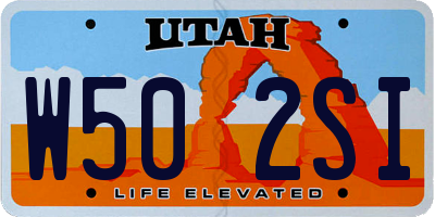 UT license plate W502SI
