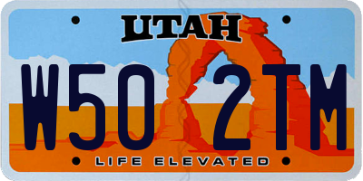 UT license plate W502TM