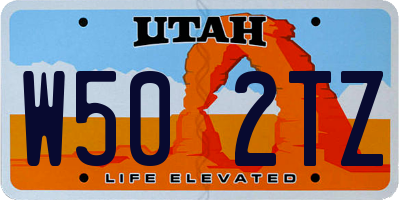 UT license plate W502TZ
