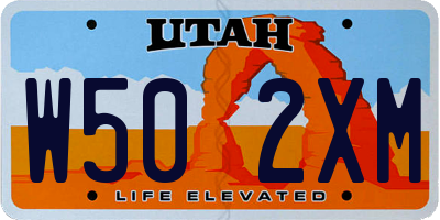 UT license plate W502XM