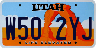 UT license plate W502YJ
