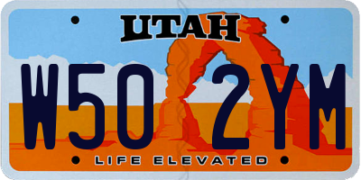 UT license plate W502YM
