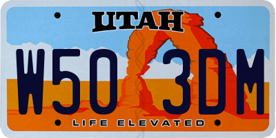 UT license plate W503DM
