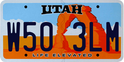 UT license plate W503LM