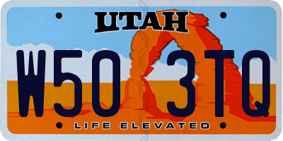 UT license plate W503TQ